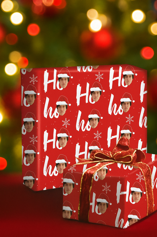 Personalized Photo Gift Wrapping Paper | Christmas Theme | Customizable | Weddings | Birthday Parties | Christmas