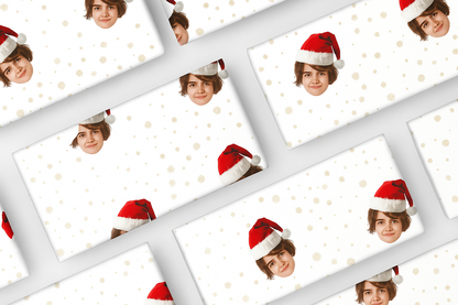 Personalized Photo Gift Wrapping Paper | Face Galore Christmas Theme | Customizable | Weddings | Birthday Parties | Christmas