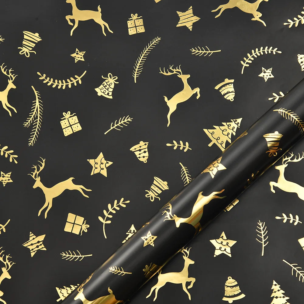 XL Christmas Wrapping Paper | Golden Glory| Durable Material | 6-Pack