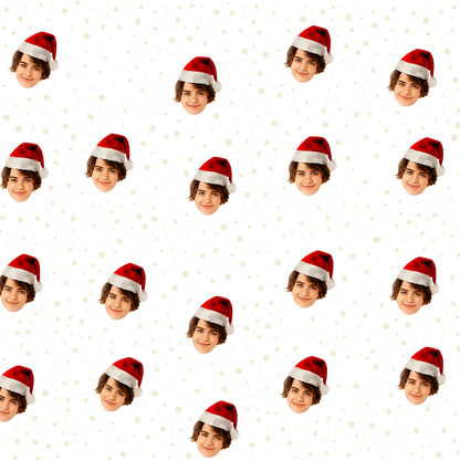 Personalized Photo Gift Wrapping Paper | Face Galore Christmas Theme | Customizable | Weddings | Birthday Parties | Christmas